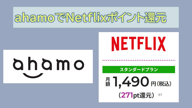 ahamoでNetflixポイント還元エントリー方法！ベーシック・スタンダード・プレミアム比較
