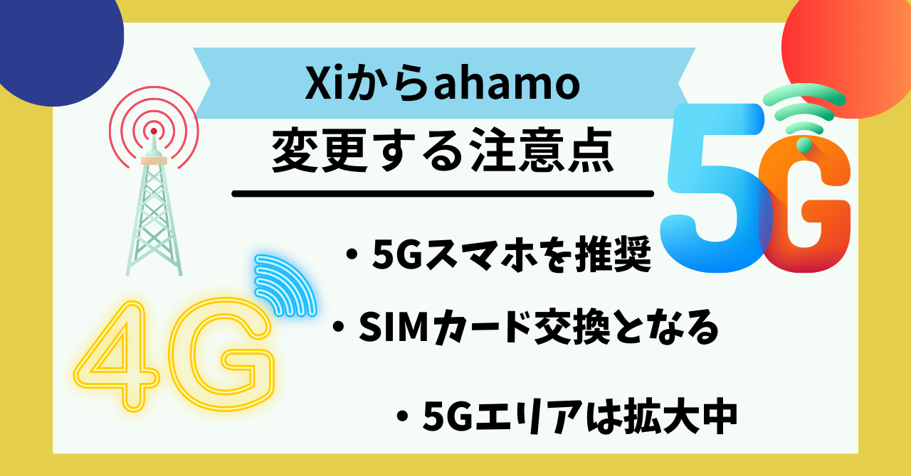 Xiからahamo変更する際の注意点