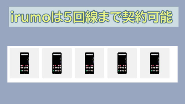 irumoは何回線まで契約可能?5回線まで契約できる?