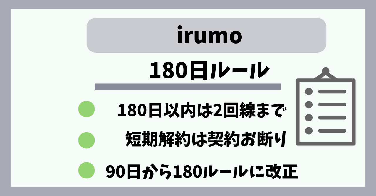 irumo90日ルール180日ルール