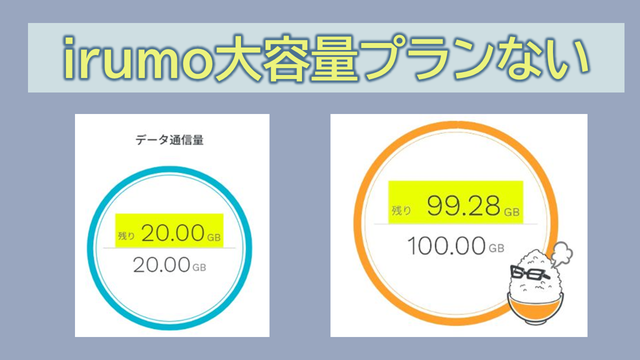irumo大容量大盛りオプションはある？