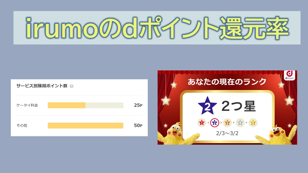 irumoのdポイント還元率!充当支払い手順