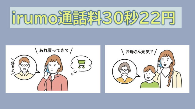 irumo通話料30秒22円！無料通話はない？