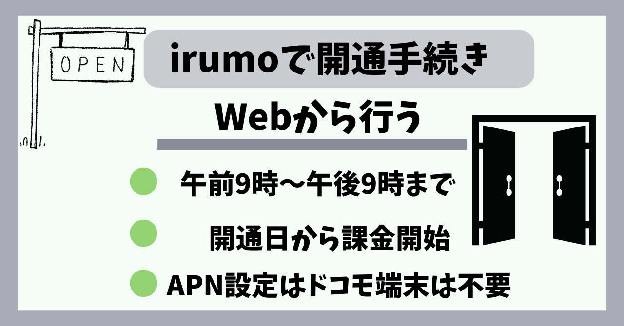irumo開通できない対処法