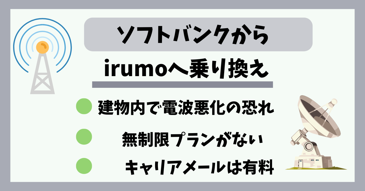 ソフトバンクからirumo乗り換え