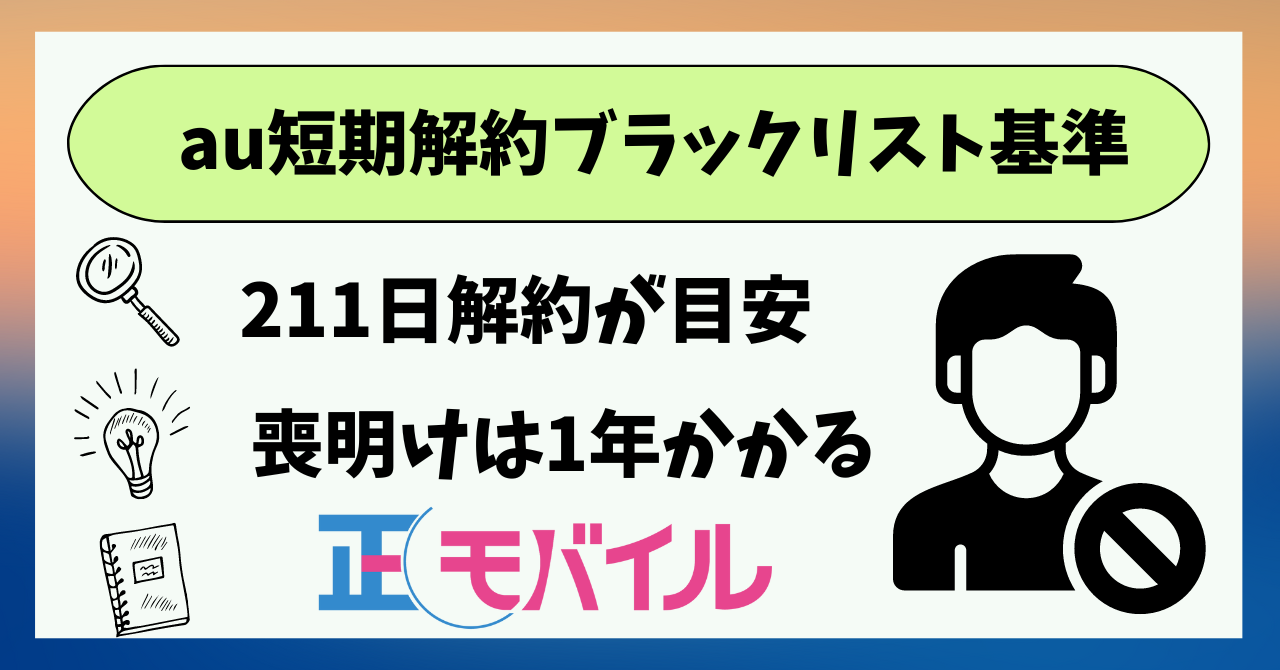 au短期解約ブラックリスト